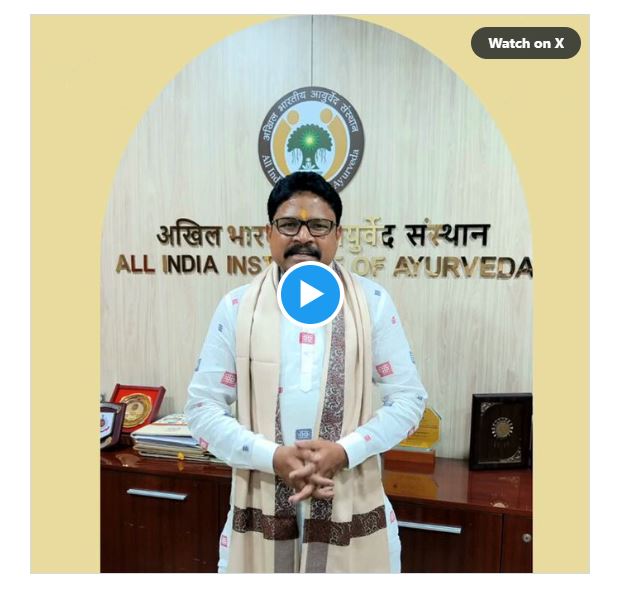 Mukesh Mahaling Visits All India Institute of Ayurveda in Delhi